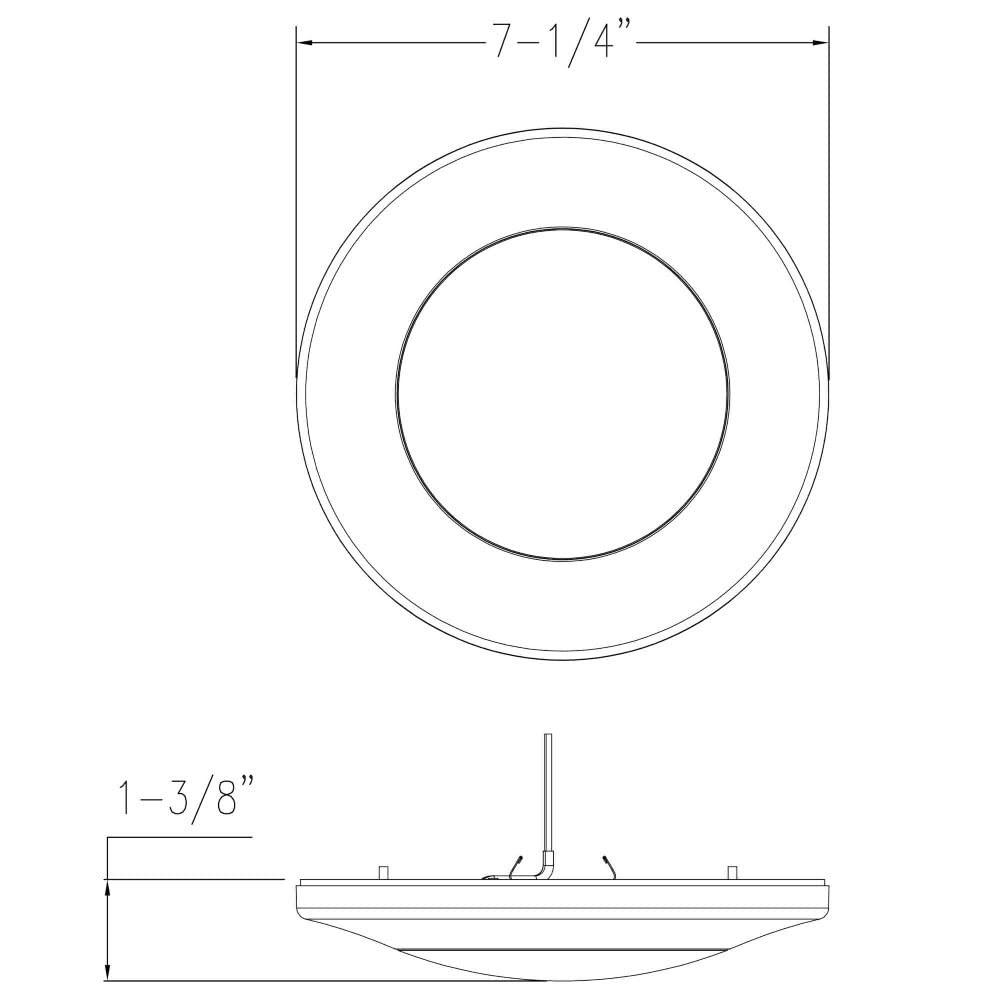 Progress Lighting 7-1/4'' Emblem Collection Surface Mount Led In White